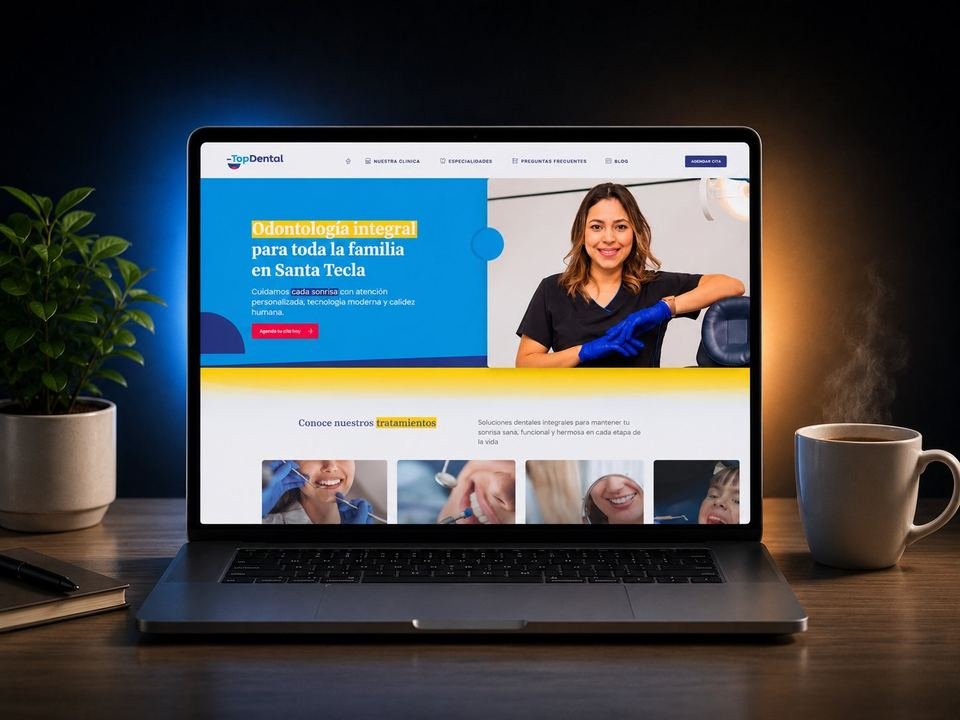 Sitio web Top Dental Santa Tecla
